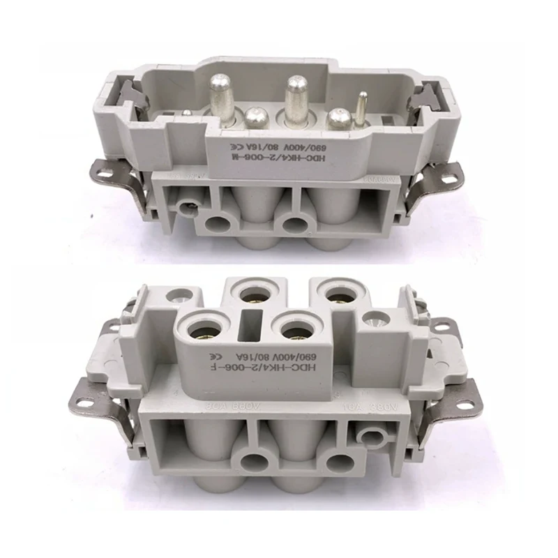 80A 4+2 핀 삽입 고강도 커넥터